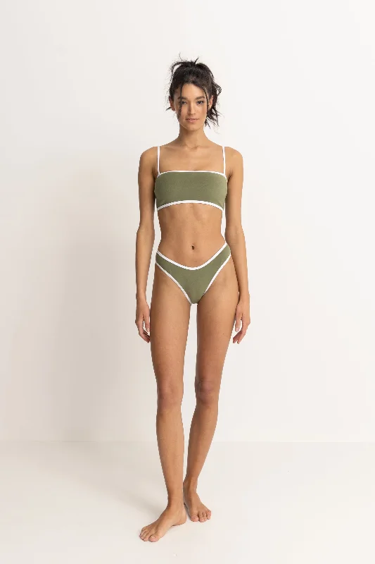 Terry Bandeau Top Khaki