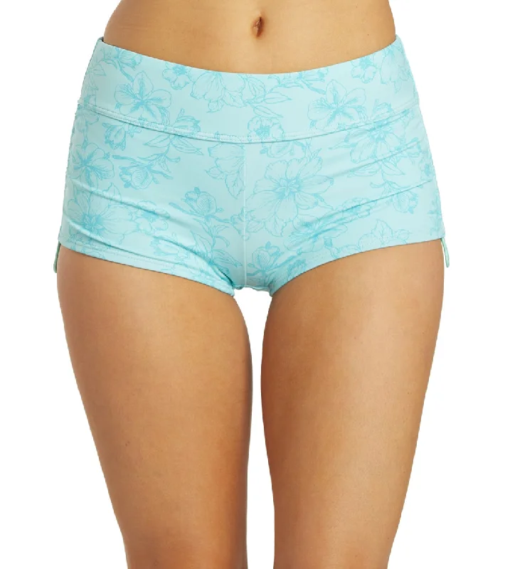 TYR Women's Boho Floral Della Boyshort Teal