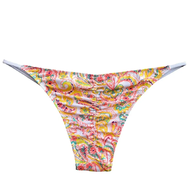 Vibrant Multi-Color Brazilian Thong Bikini Bottoms