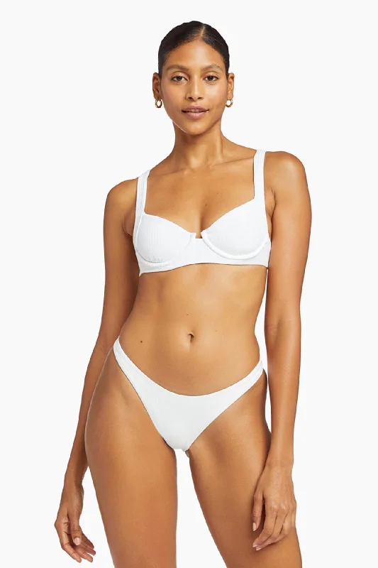 Demi Underwire Top - White EcoRib