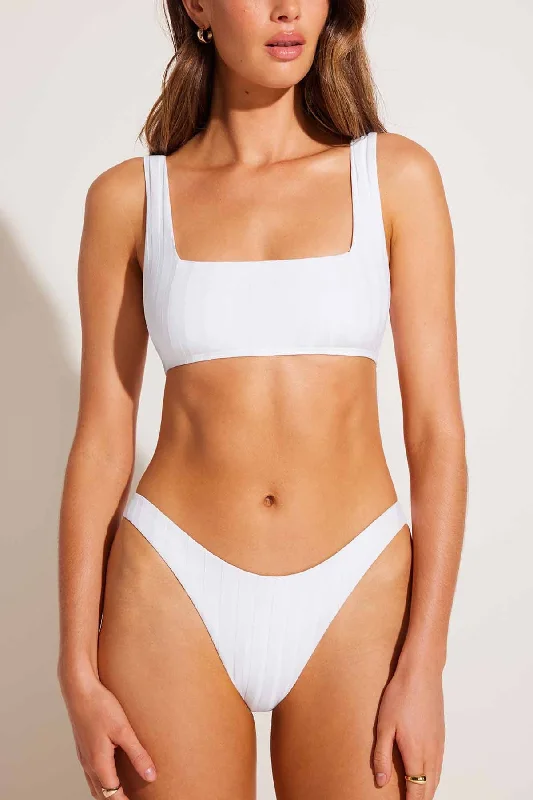 Mika Bralette - White SuperRib