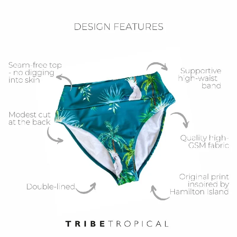 Women's High-Waisted Bikini Bottom - Hamilton Island