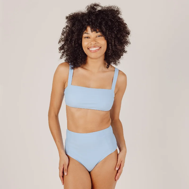 women's peri blue bandeau bikini top