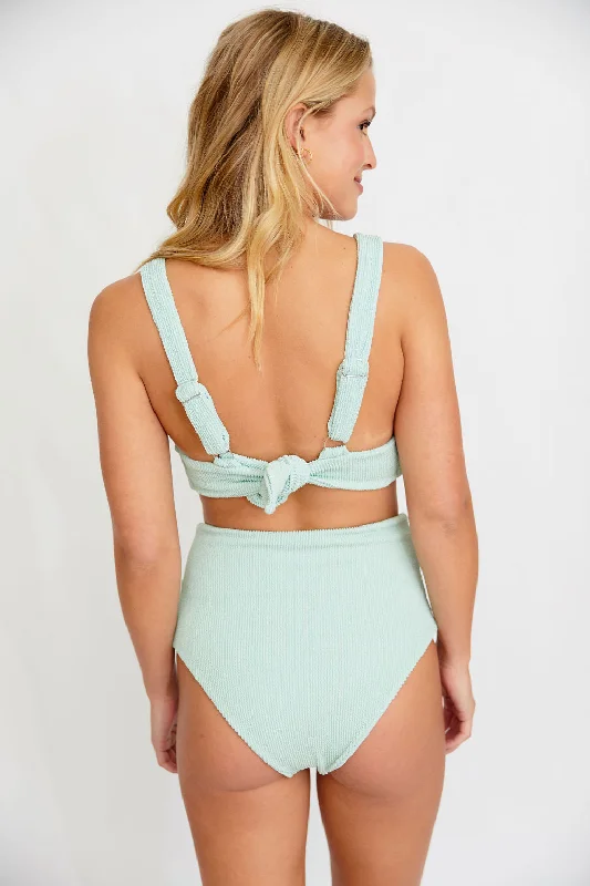 Dakota Bottom // Mint (wavy ribbed)