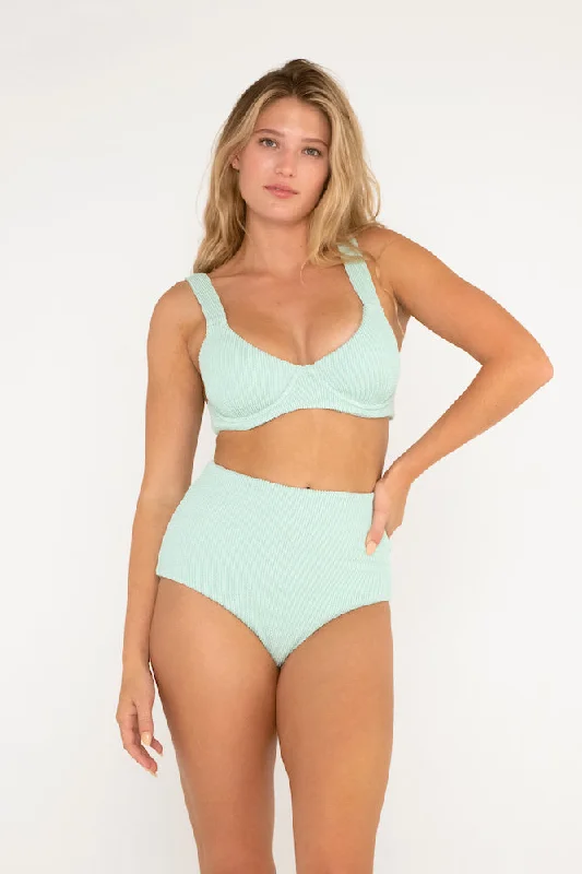 Dakota Bottom // Mint (wavy ribbed)