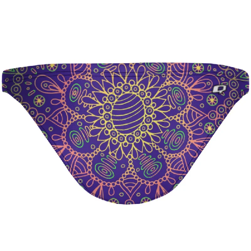 Purple Mandala Tieback Bikini Bottom