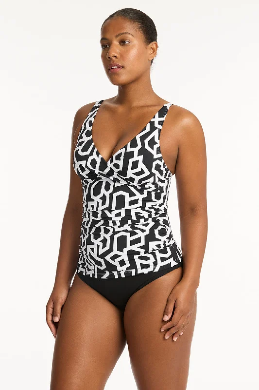 Deco Cross Front Tankini