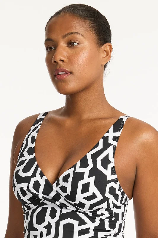 Deco Cross Front Tankini