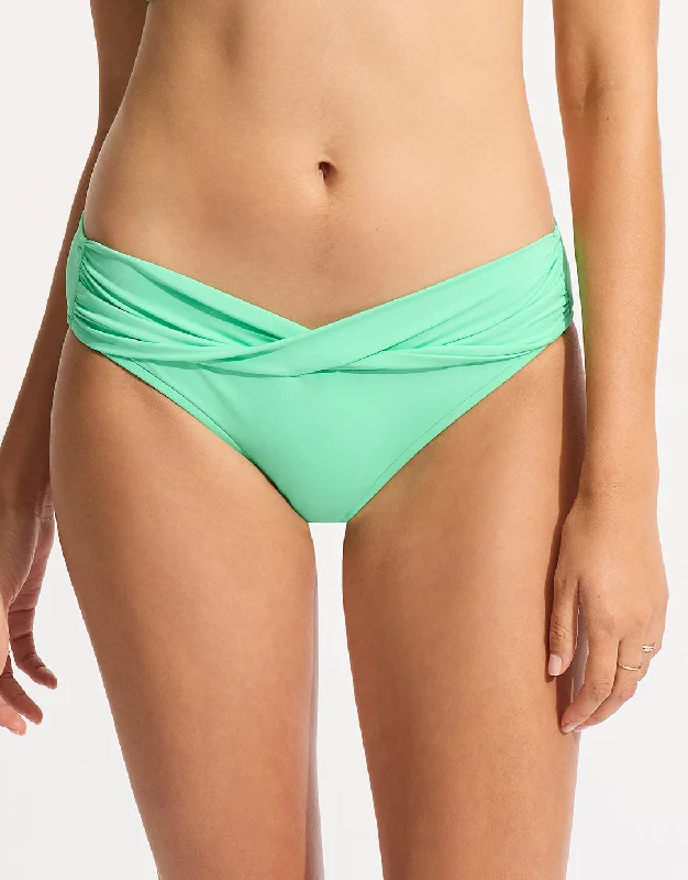 Collective Twist Band Hipster Bikini Pant - Mint