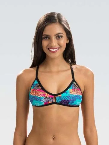 Dolfin Bellas Vented Tie Back Printed Bikini Top