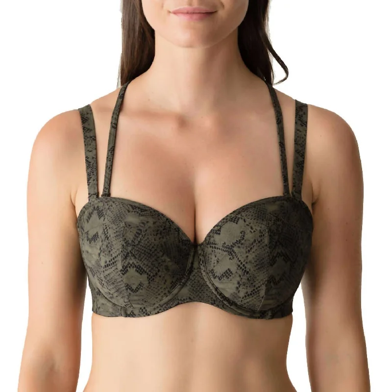 Freedom Strapless Bikini Top In Wild Skin