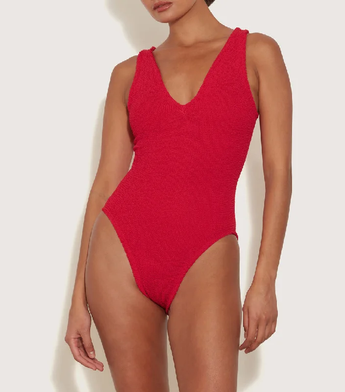 Hunza G: Sadie Plunge One Piece - Red