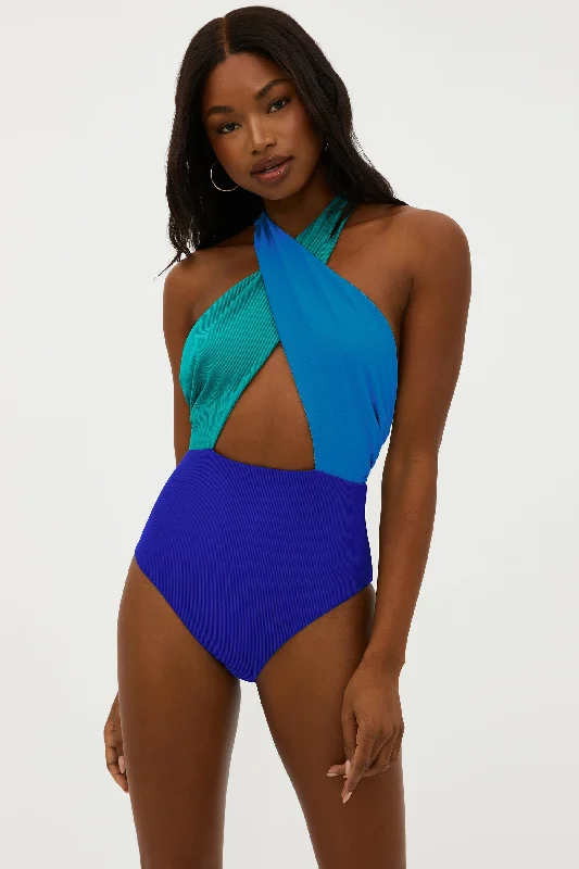 Jessica One Piece Caribbean Sea Colorblock