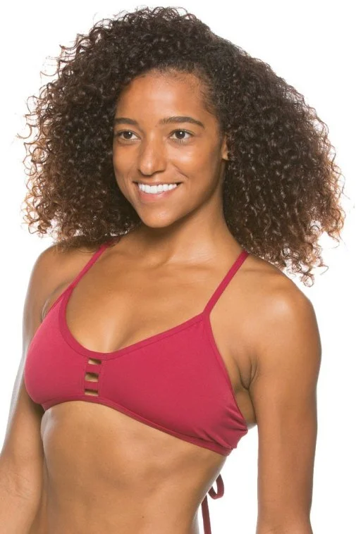 JOLYN Tomcat Bikini Top - Cranberry