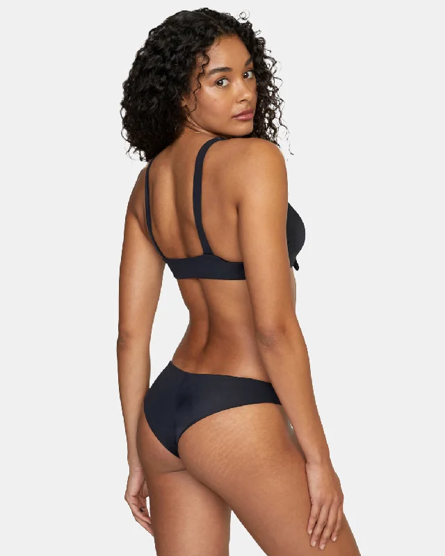 Low-Rise Cheeky Hipster Bikini Bottoms - RVCA Black