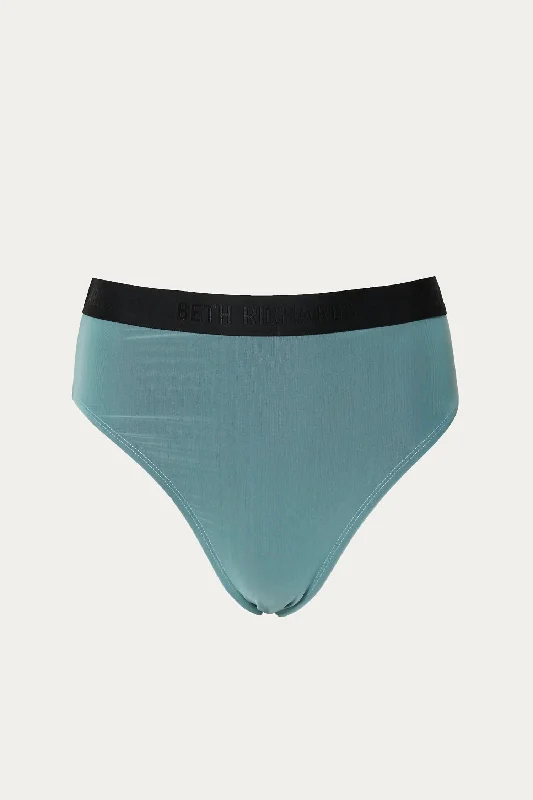 Mesh Overlay Kim Bikini Bottom In Mint