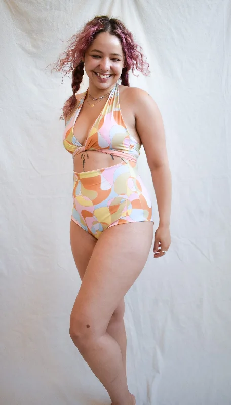 Selka Swimsuit in Pastel Lava Lamp