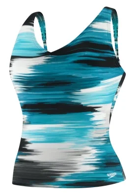 SPEEDO Brushed Stripe Comfort Strap Tankini - Speedo? Endurance+