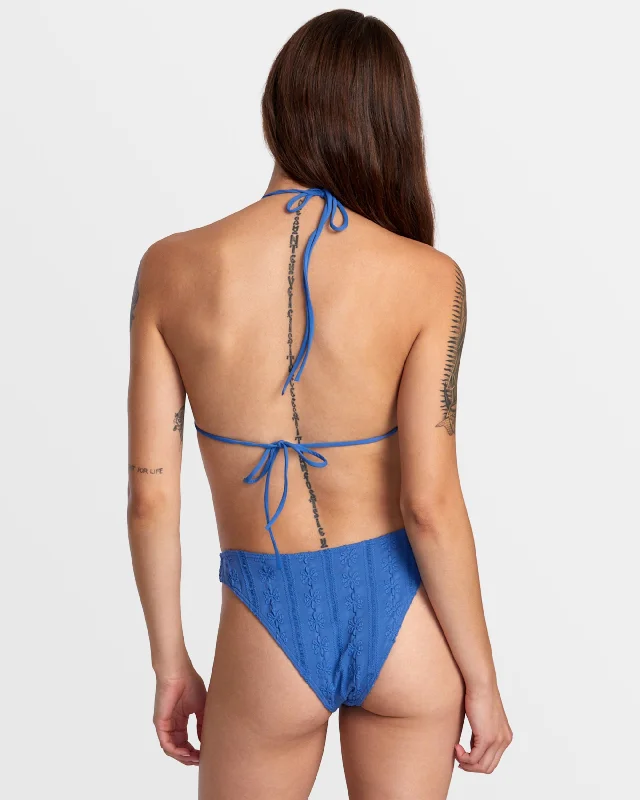 Sweetness High Leg French Bikini Bottoms - Federal Blue