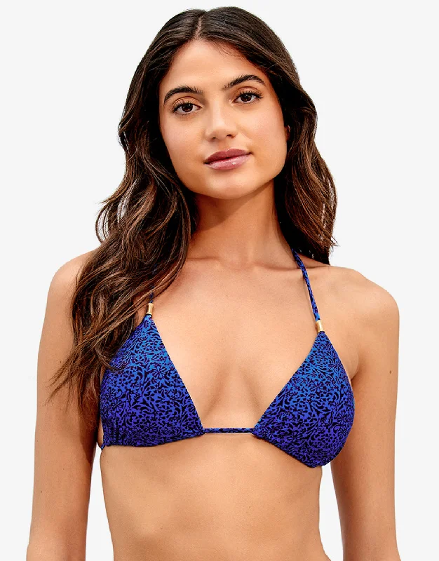 Tita Blue Shaye T-Back Bikini Top - Blue