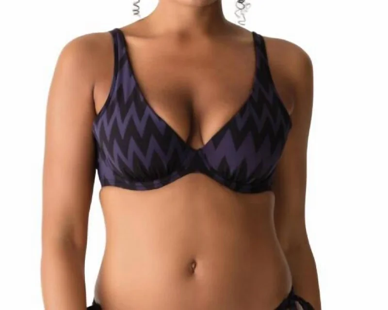 Venice Padded Triangle Bikini Top In Black