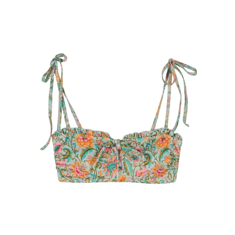 Women's Bayi Bikini Top In Water River Flowers