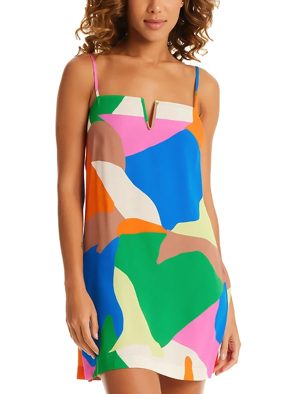 Womens Printed Dress Cover-Up