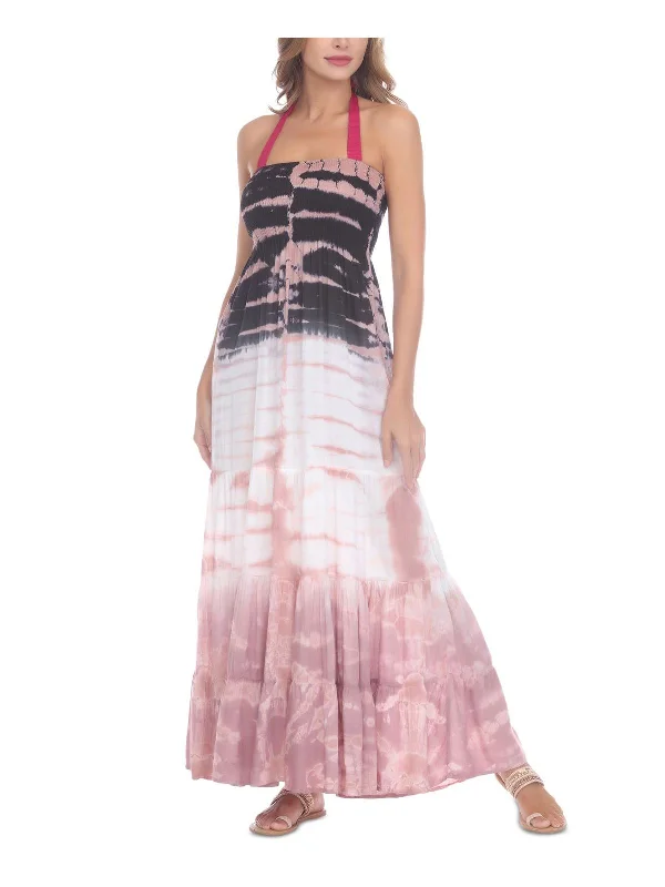 Womens Tie-Dye Strapless Cover-Up